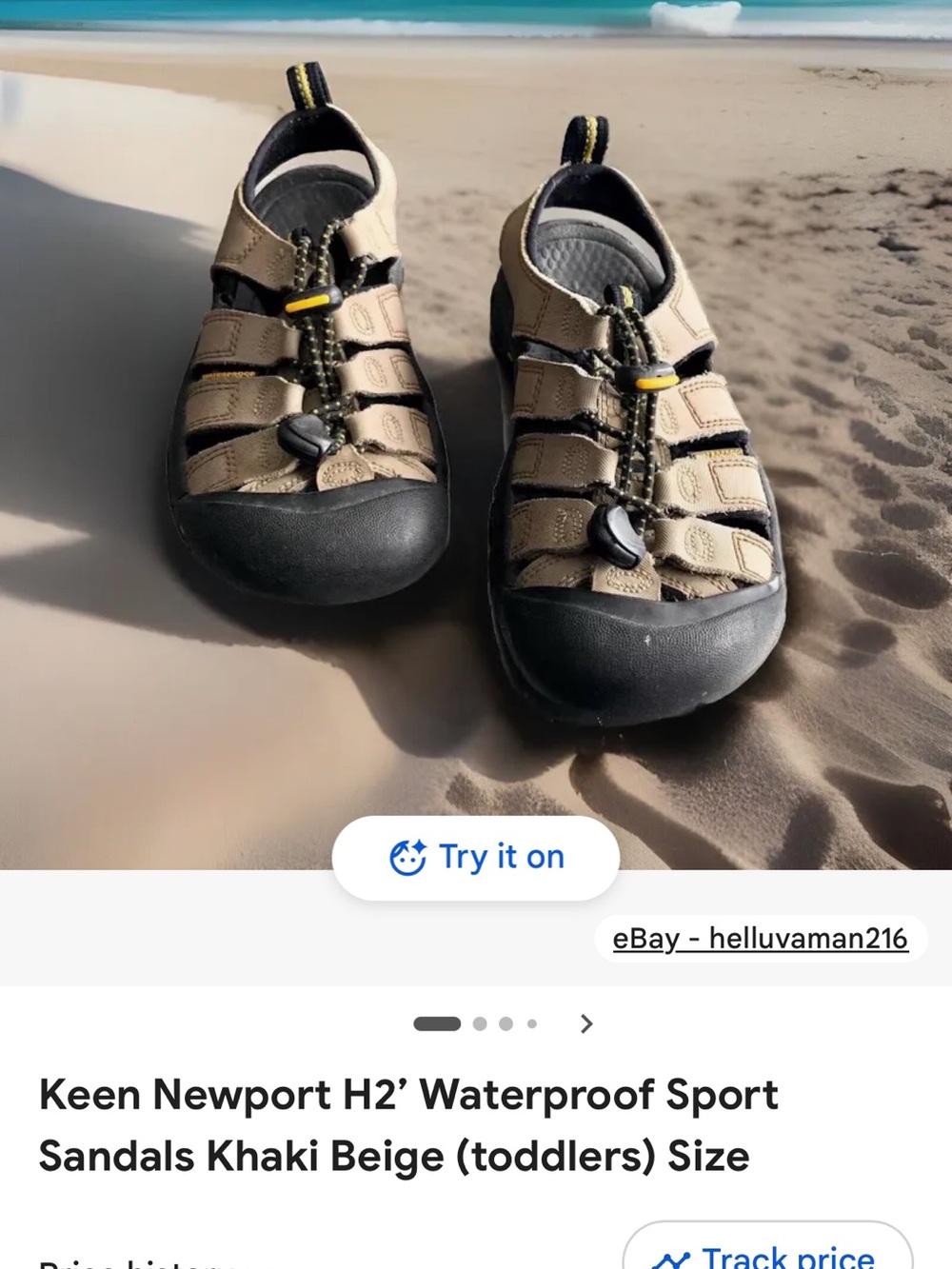 Keen Toddler Newport H2 Khaki Beige Waterproof Sport Sandals